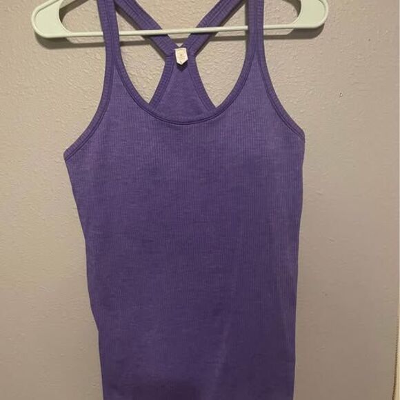 Lululemon  Purple Racerback Tank Top Size 8 Built-In Bra Small Flaw and leggings - Picture 3 of 8